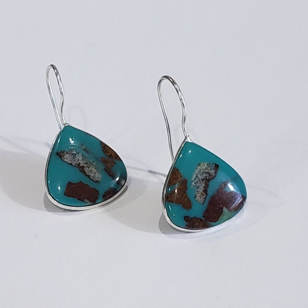Chrysoprase earrings, 925 silver chrysoprase gemstone earrings